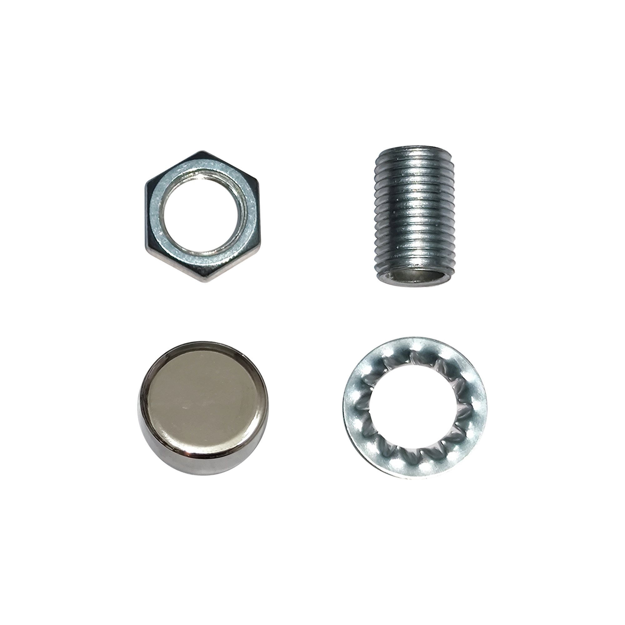 D0983PN  Hayes Thumb Nut (1pc) Polished Nickel, c/w Threaded Rod, Washer & Nut